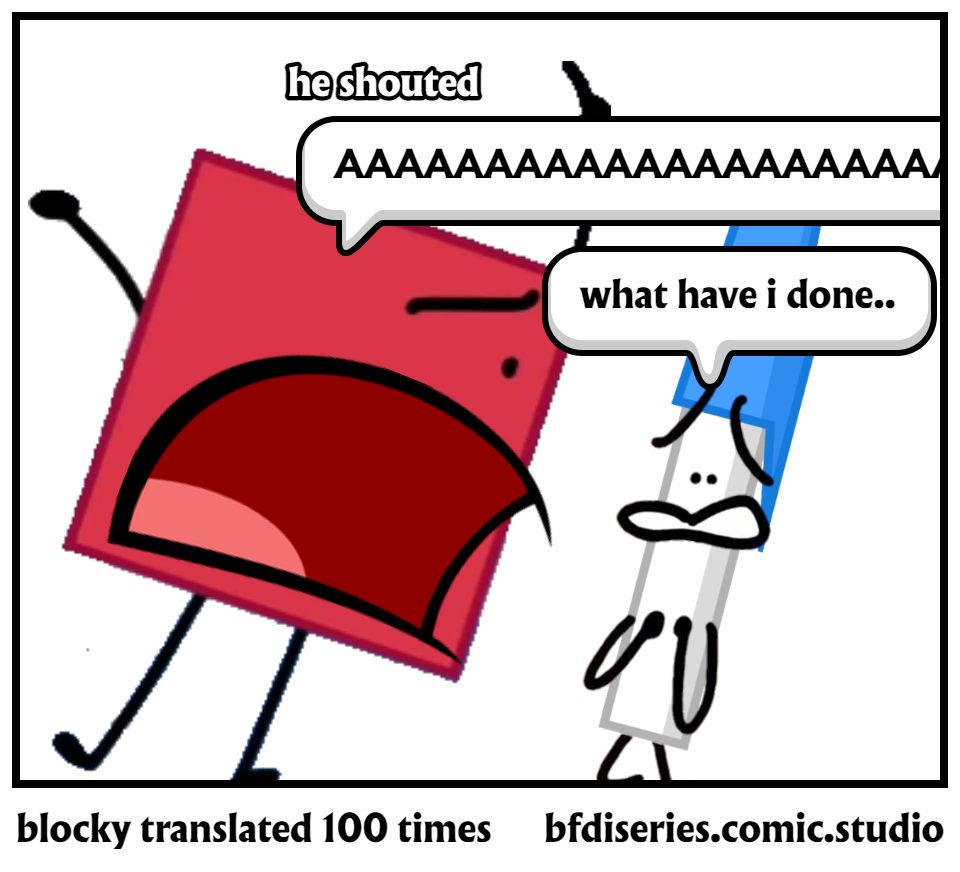 blocky translated 100 times