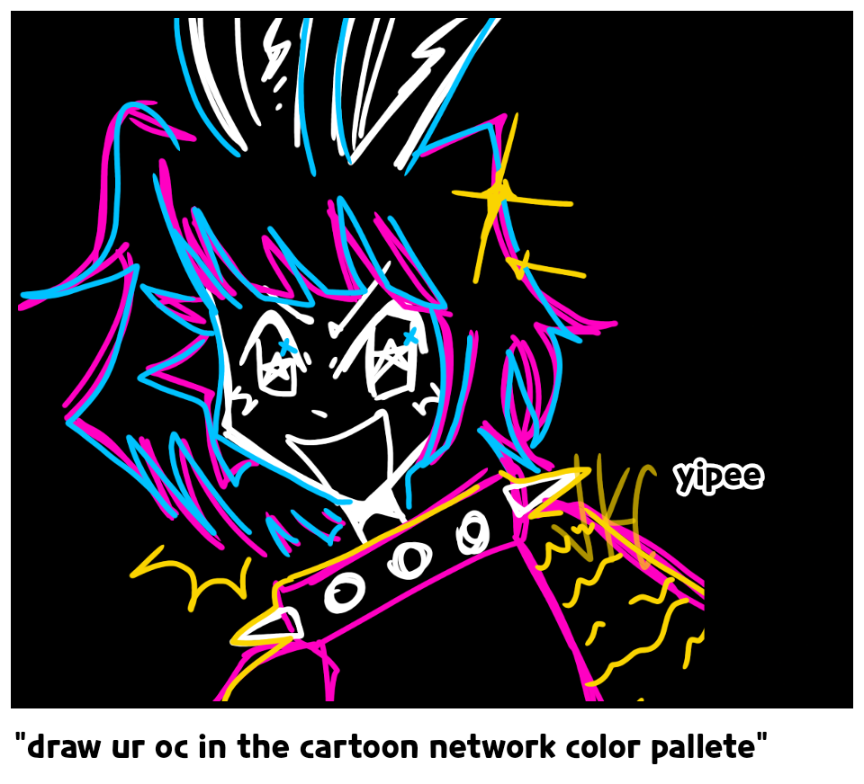 "draw ur oc in the cartoon network color pallete"
