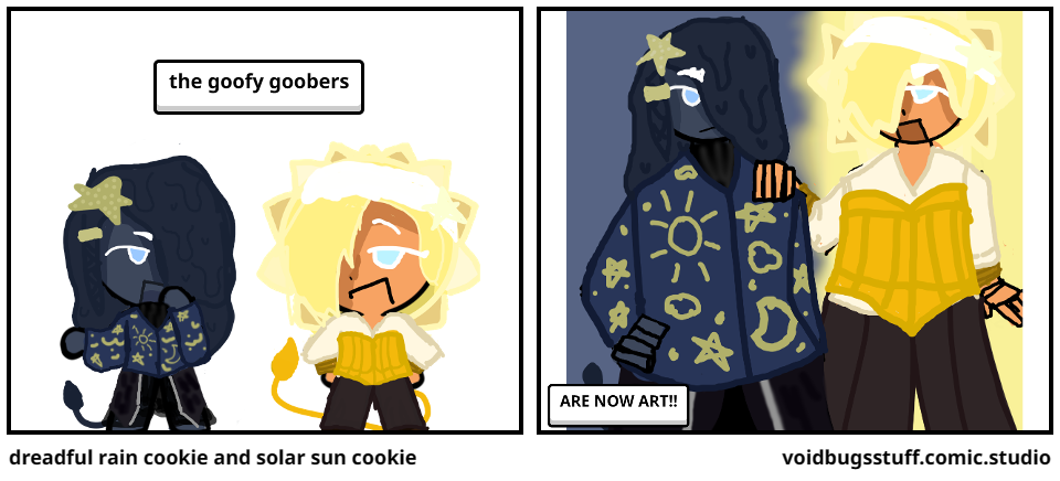 dreadful rain cookie and solar sun cookie