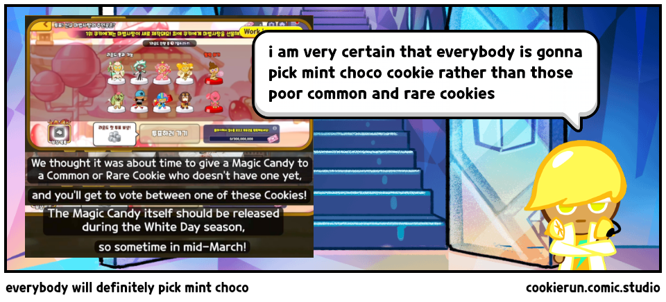 everybody will definitely pick mint choco
