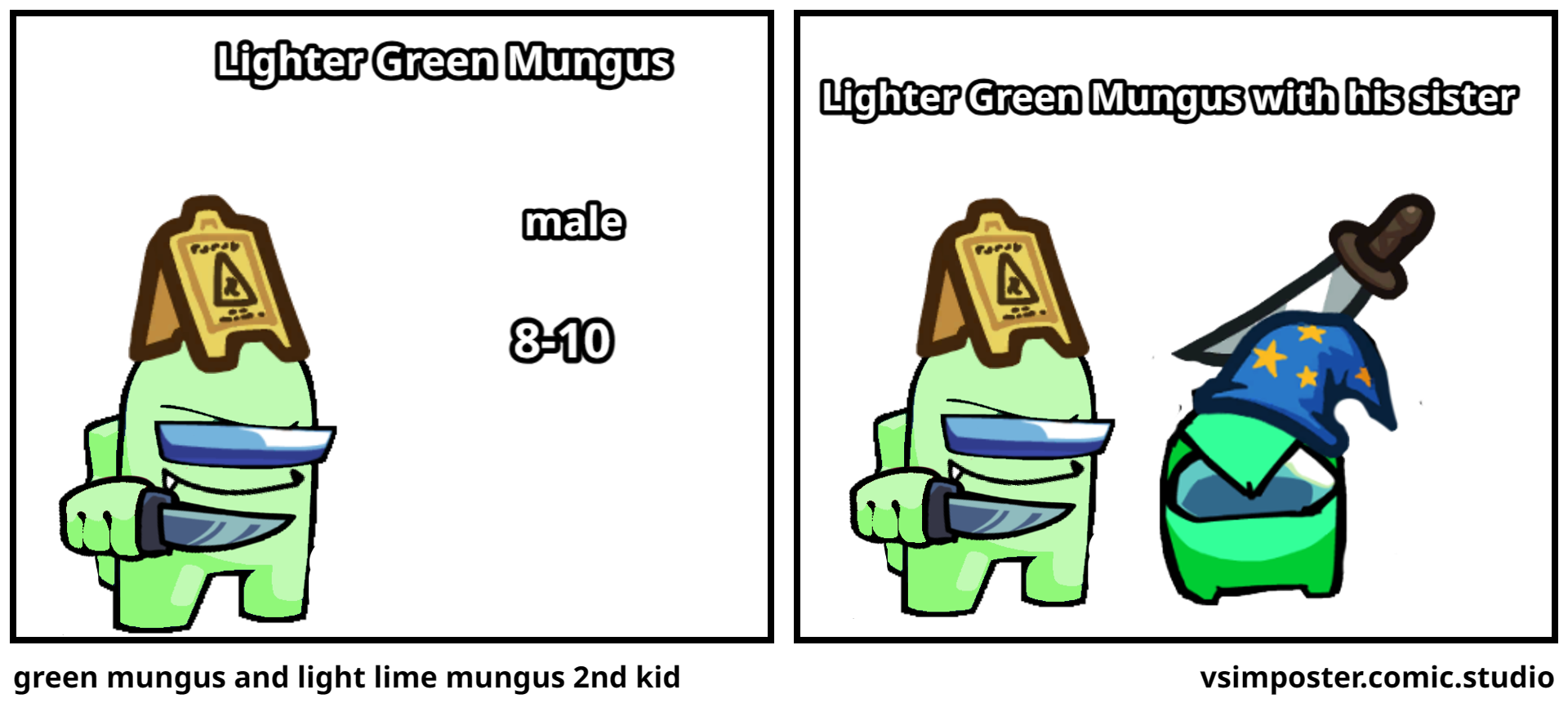 green mungus and light lime mungus 2nd kid