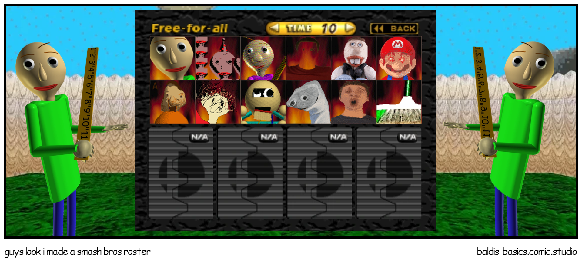guys look i made a smash bros roster