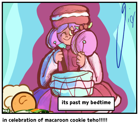 in celebration of macaroon cookie teho!!!!!