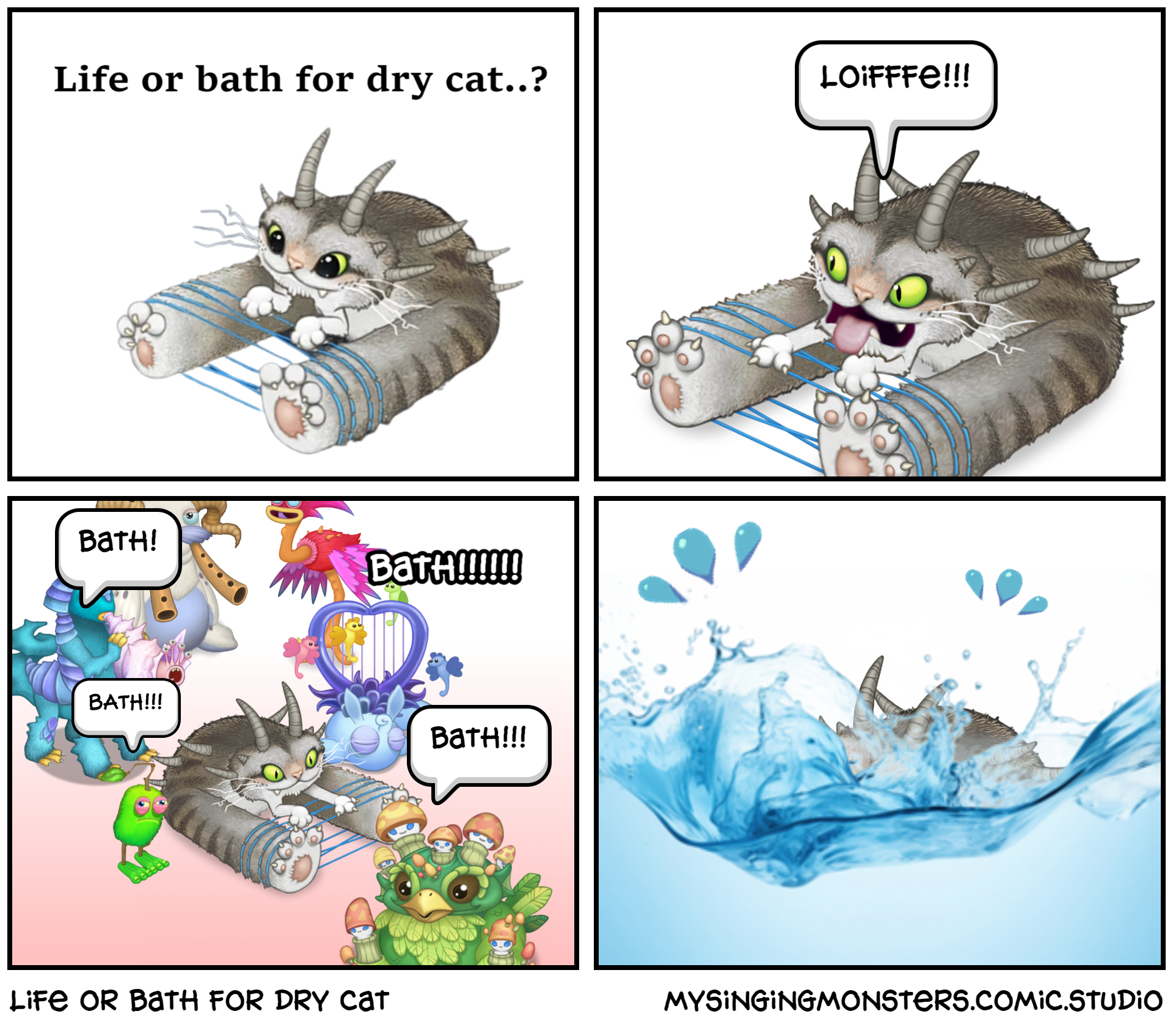 life or bath for dry cat