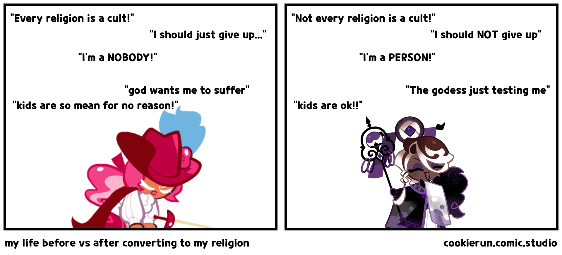 my life before vs after converting to my religion