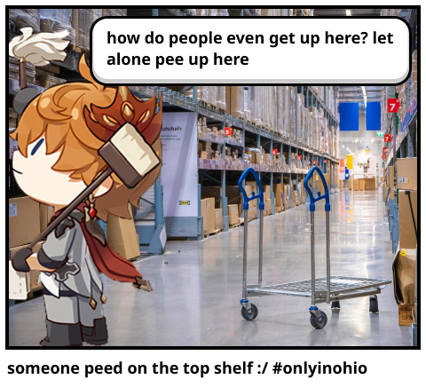 someone peed on the top shelf :/ #onlyinohio