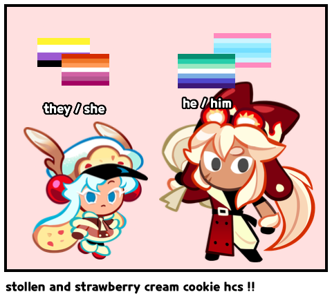 stollen and strawberry cream cookie hcs !! 