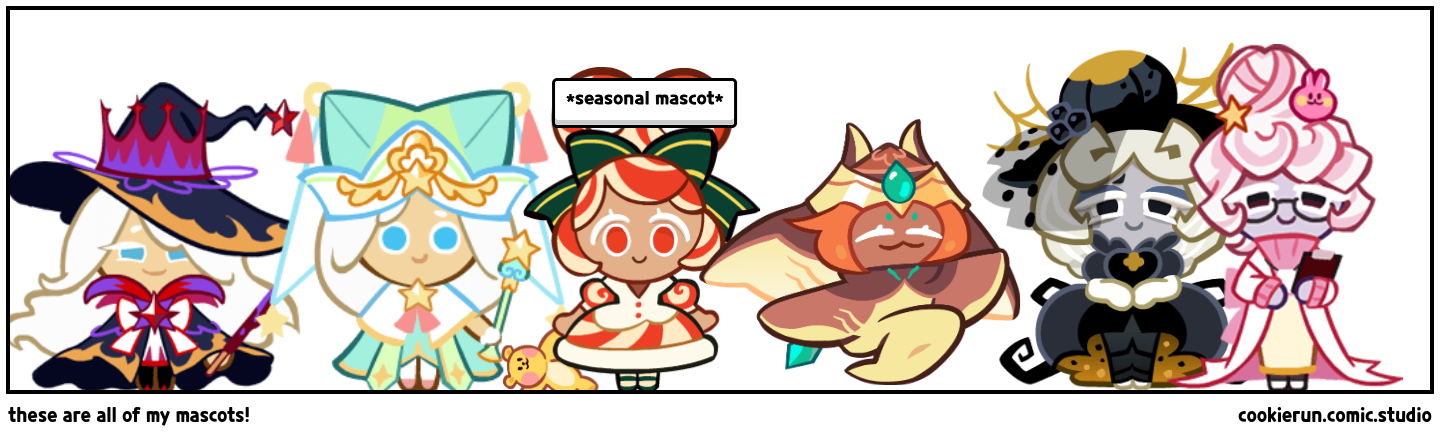these are all of my mascots!