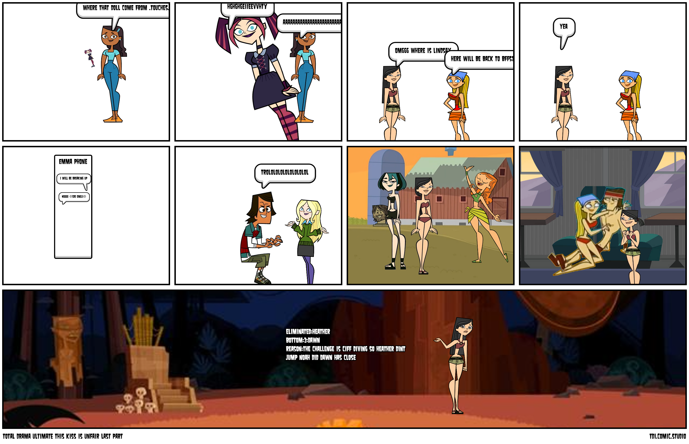 total drama ultimate this kiss is unfair last part