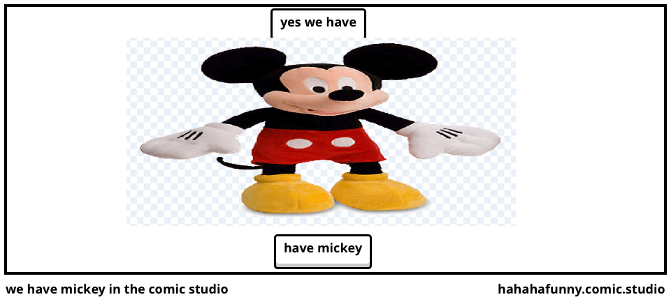 we have mickey in the comic studio