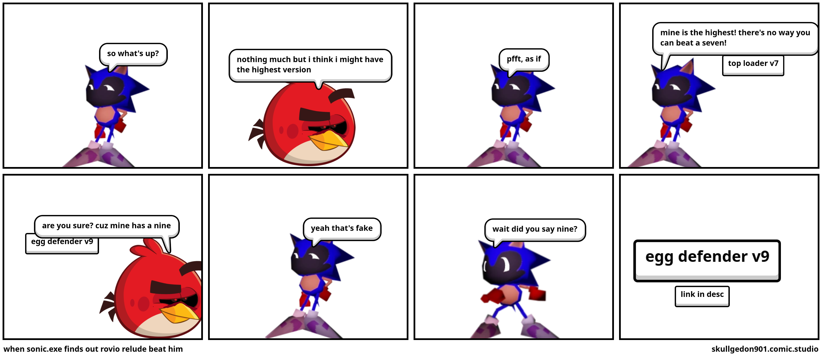 when sonic.exe finds out rovio relude beat him