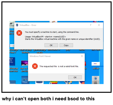 why i can't open both i need bsod to this